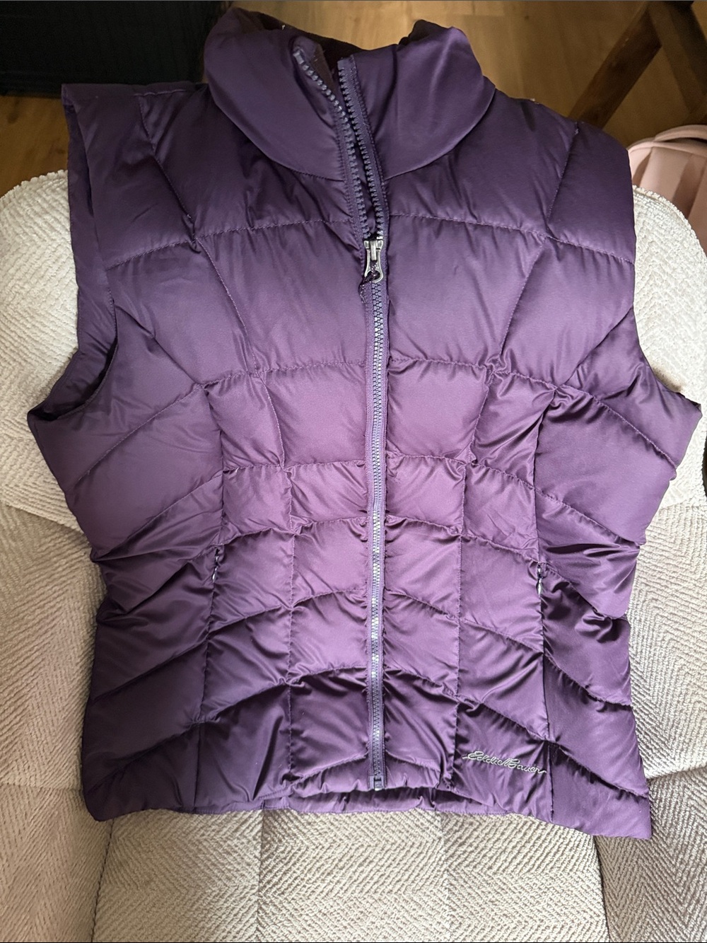 Eddie Bauer Women's Purple Quilted Puffer Vest